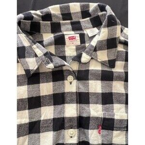 Levi’s Black And White Flannel Large